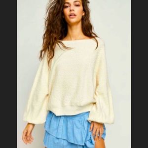 Free people Puff Sleeve Sweater